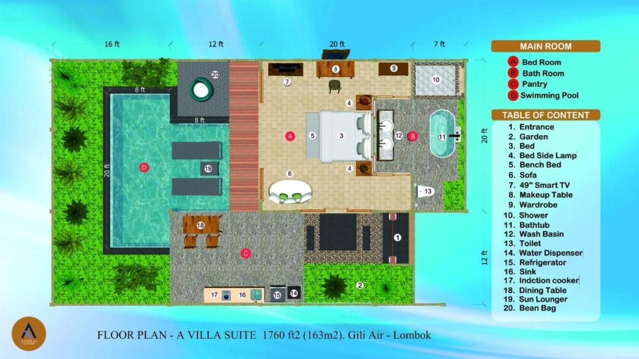 A Villa Gili Air Eksteriør bilde